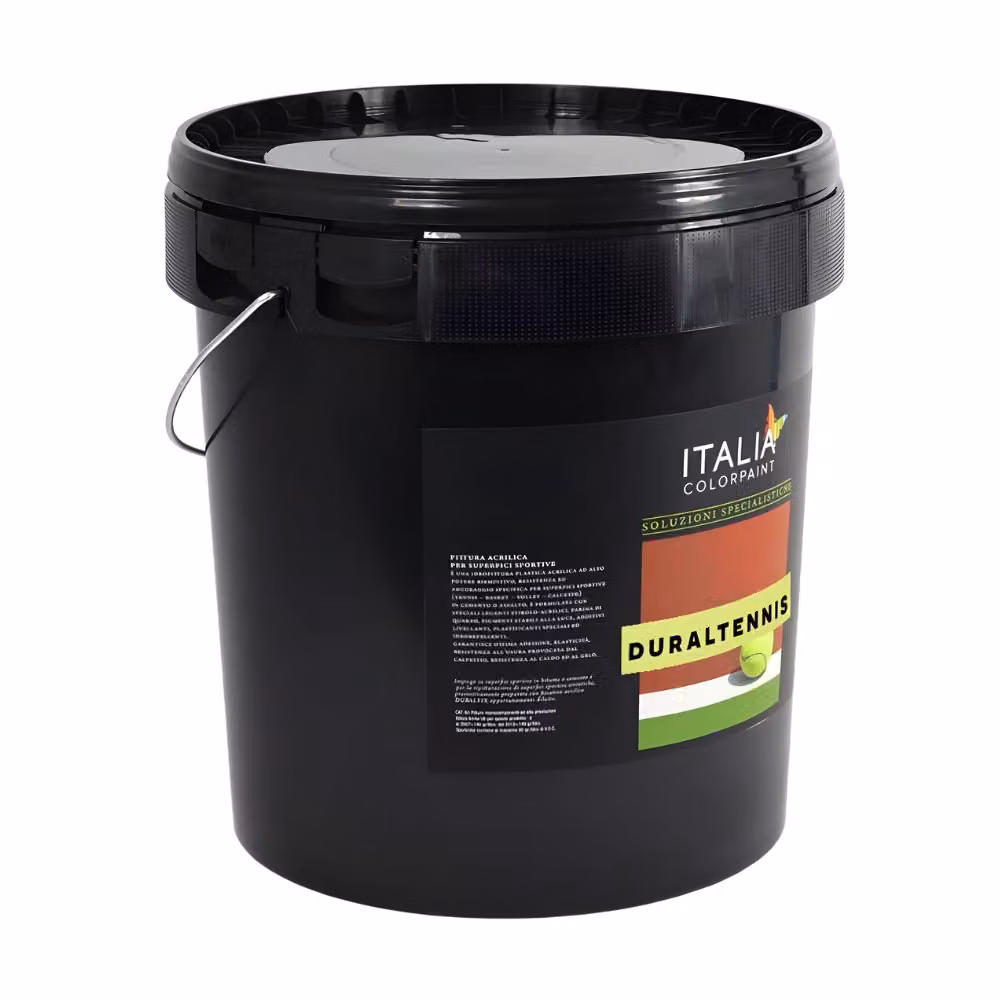 Duraltennis Pittura Acrilica Sportiva Matt per Campi da Tennis e Paddle Colore Rosso 14 l – 2