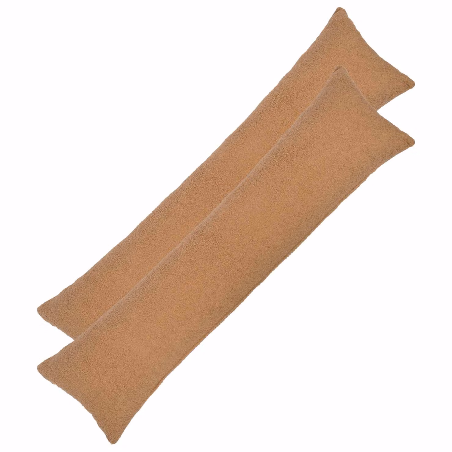 Set di 2 federe a rullo vidaXL HEERLEN in tessuto bouclé beige, L 145 cm x P 40 cm