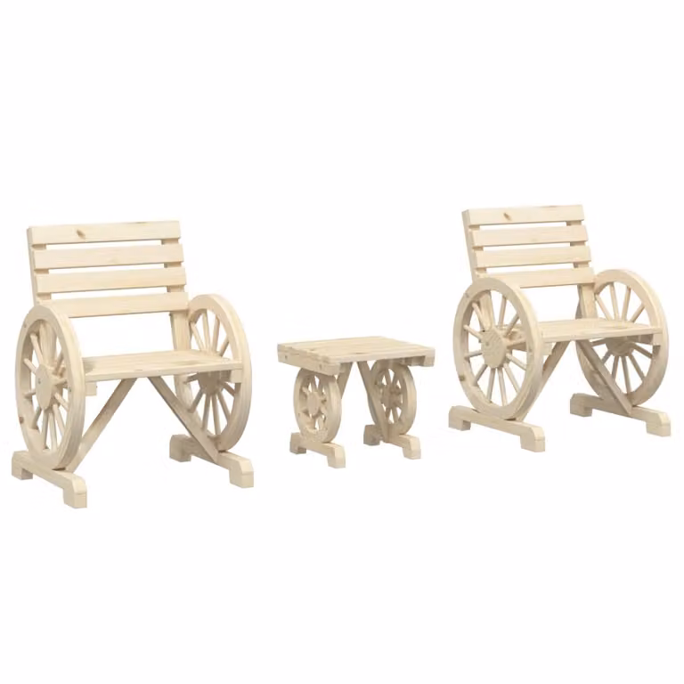 Maison Exclusive - Set da giardino a 3 pezzi in legno massello di abete