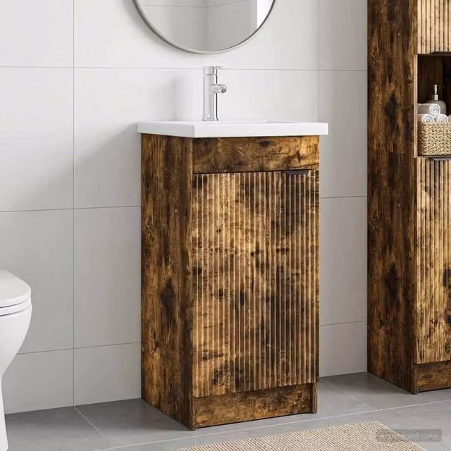 Mobile da bagno con lavabo Rovere Fumo 42 x 40 x 84,5 cm 890089