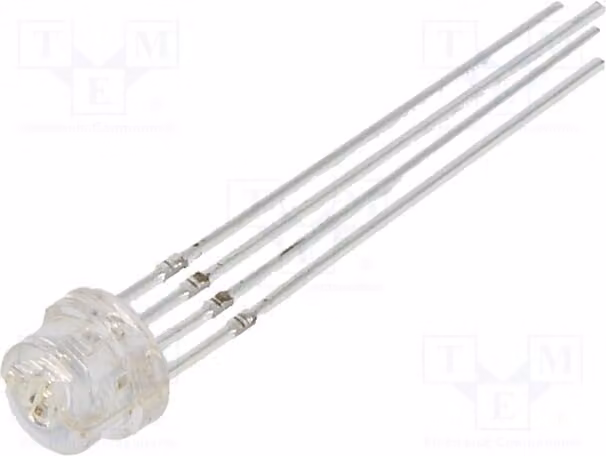 1 LED, angolo di emissione 100°, 2180÷3000 mcd, 3000÷4200 mcd, 4,8 mm, tricolore, tecnologia Through-Hole (THT), modello OSTAPA56A1A, diodo LED