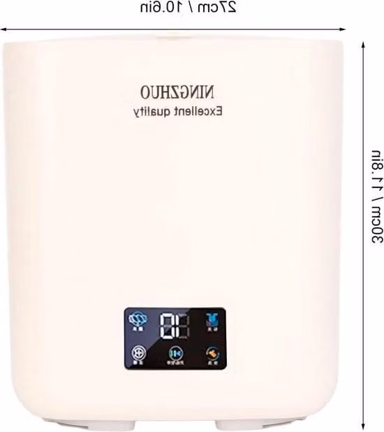 Mini-combinazione per lavaggio e asciugatura portatile - Grande capacità 7 litri - Lavatrice automatica mini - Touchscreen - Appartamento (Beige)