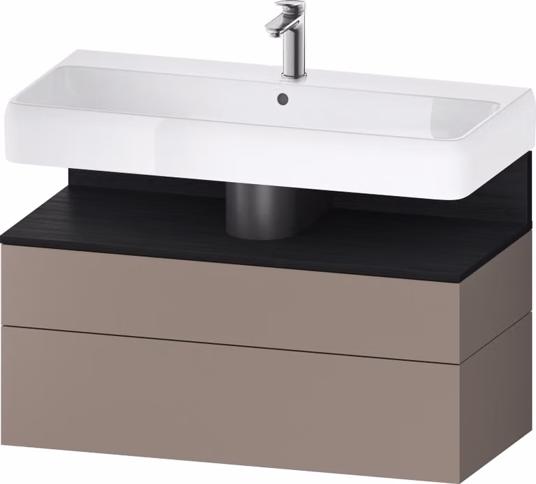 Duravit Collection One Meuble sous-lavabo, 1 tiroir et 1 coulissant, 990x470x590mm, niche chêne noir, QA4395016430010, QA4395016430010