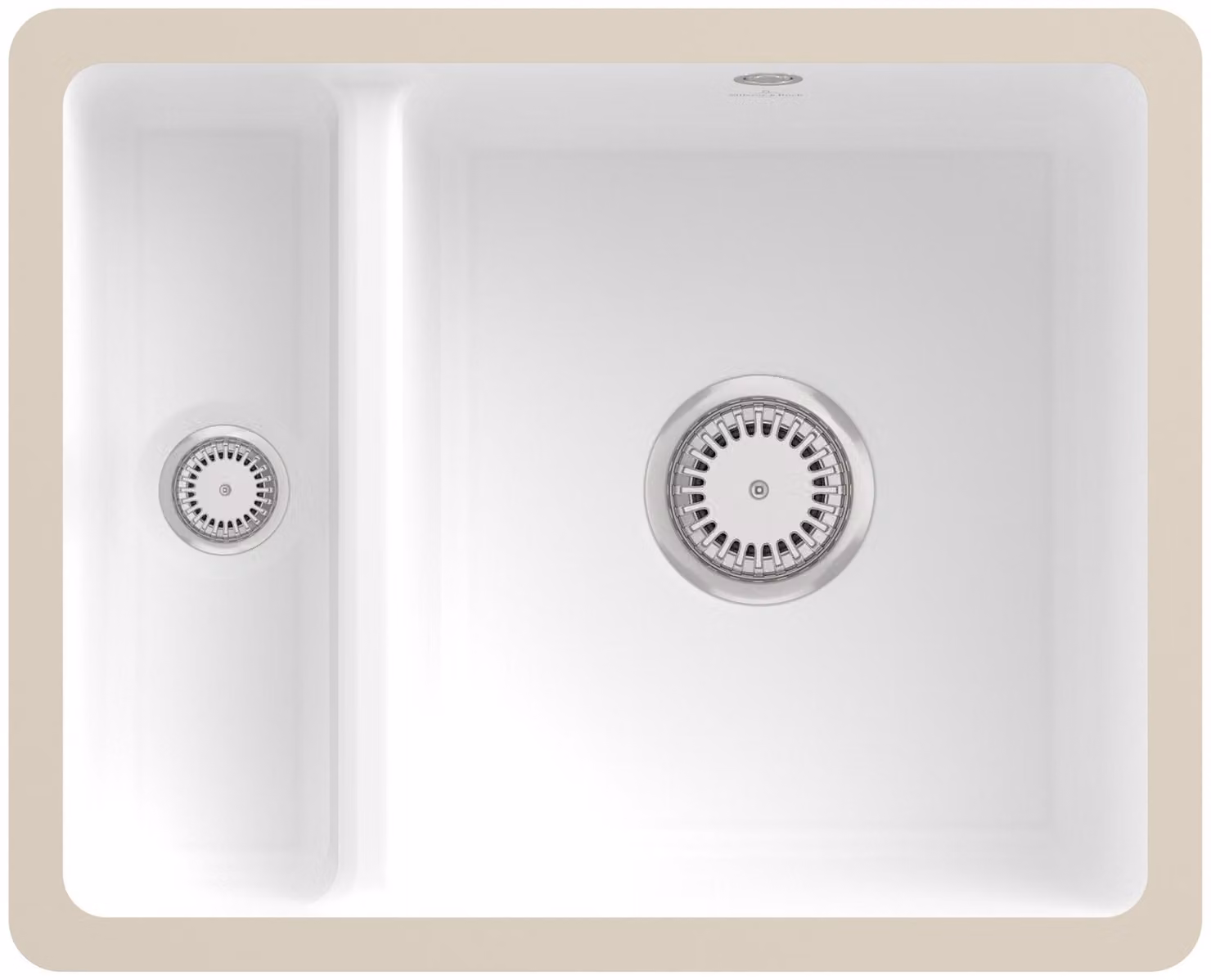 Villeroy & Boch Subway 60 - Lavello in Vetroceramica 55x44 cm, CeramicPlus, Pietra bianca 675801RW