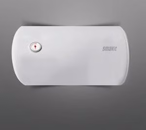 Scaldabagno orizzontale Smazit da 50 l bianco con flangia tirreno e acciaio inossidabile
