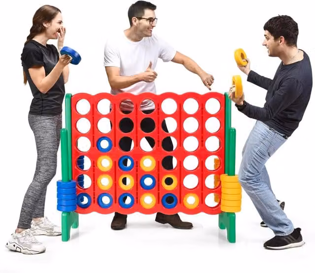 Costway Forza 4 Gigante Gioco da Tavolo per Bambini e Adulti, Verde, L/P/H: 120 x 42 x 104 cm