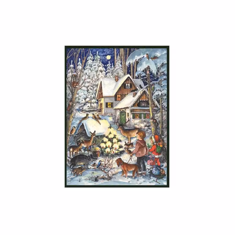 Calendario dell'Avvento "Cartolina di Natale nel bosco"