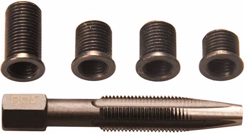Kit di riparazione BGS per filettature candele M8 x 1,0 mm 5 pz - 167