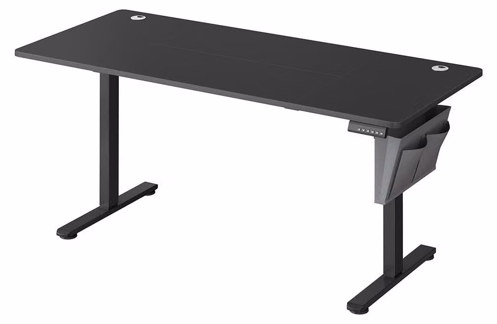 Scrivania regolabile in altezza con sistema elettrico, dotata di organizer in tessuto - regolabile - 70 x 160 x 72-120 cm