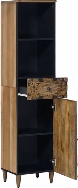 Mobile da Bagno | Armadio da bagno con cassetto Marrone 38 x 33,5 x 160 cm