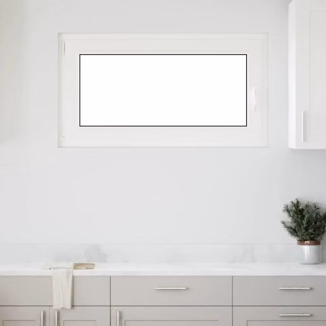Finestra per seminterrato vidaXL in plastica bianca con vetro trasparente, modello tilt and turn, L: 110.0 cm, H: 60.0 cm, P: 19.5 cm