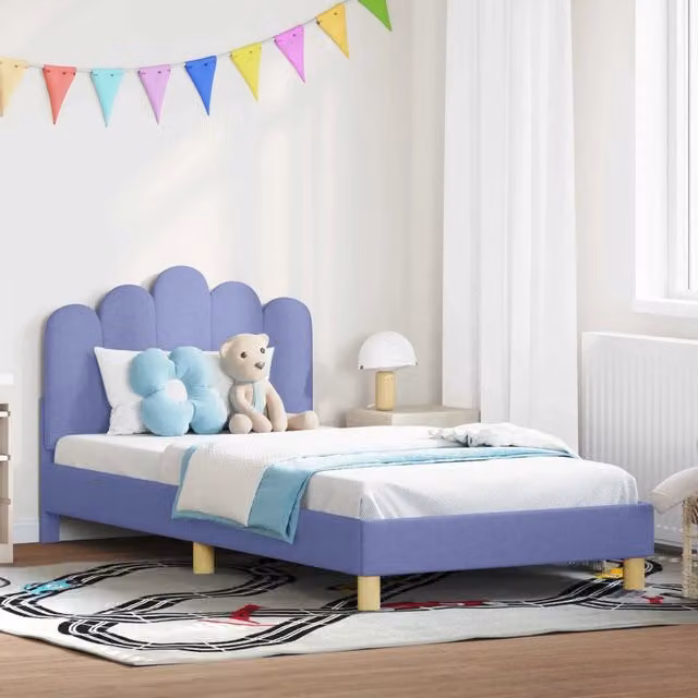 Struttura letto bambini con testata-Giroletto per bambini Blu jeans 90 x 190 cm 358480