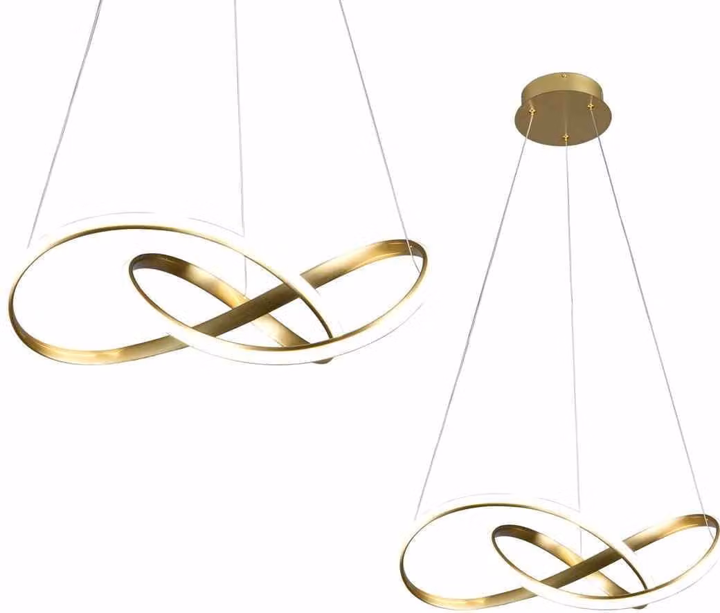 Lampadario a LED CAPPIO bianco-oro 36 W, luce bianca neutra 2160 lm, metallo, dimensioni: 90x60x60 cm, IP20, Milagro