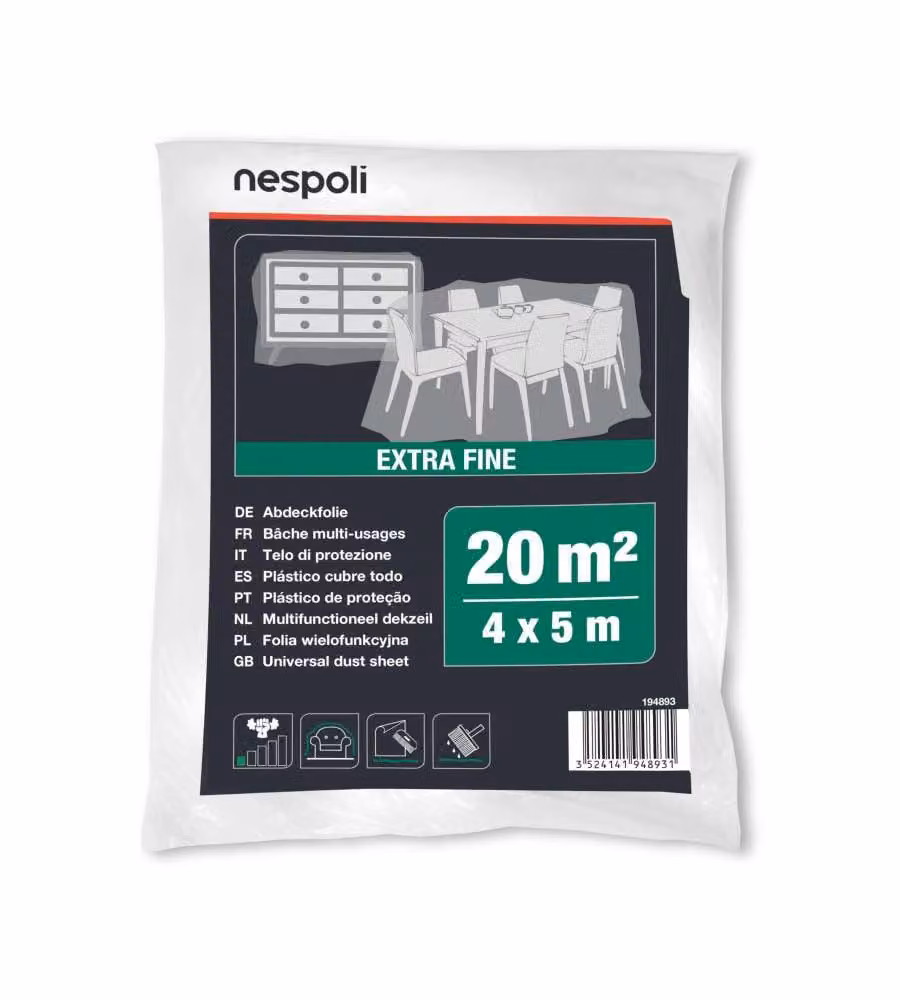 Nespoli Telo Protettivo Extra Leggero Trasparente 4x5 mt - 20mq