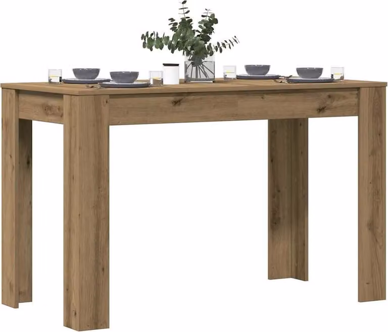 Maison Exclusive - Tavolo da pranzo in rovere artigianale 120x60x76 cm Materiale ligneo