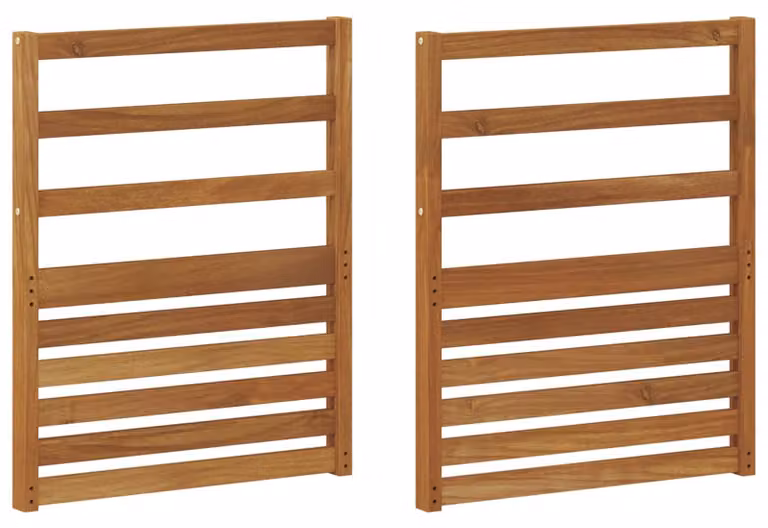2 braccioli, colore marrone, dimensioni 59 x 4 x 73 cm, realizzati in legno ingegnerizzato