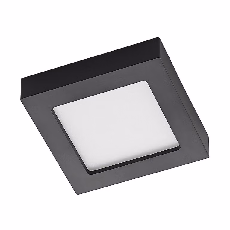 Prios Lampada da soffitto LED Alette, nera, 12 W, CCT, dimmerabile