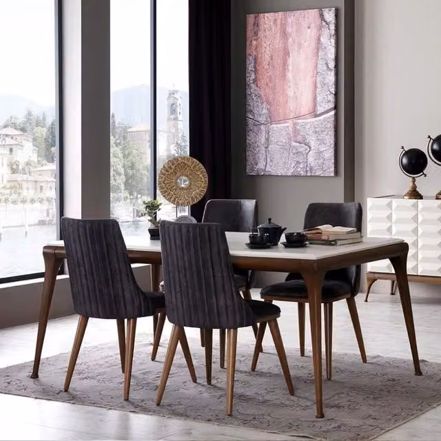 Tavolo Diana rettangolare moderno in bianco, L: 190 cm, P: 105 cm, H: 80 cm