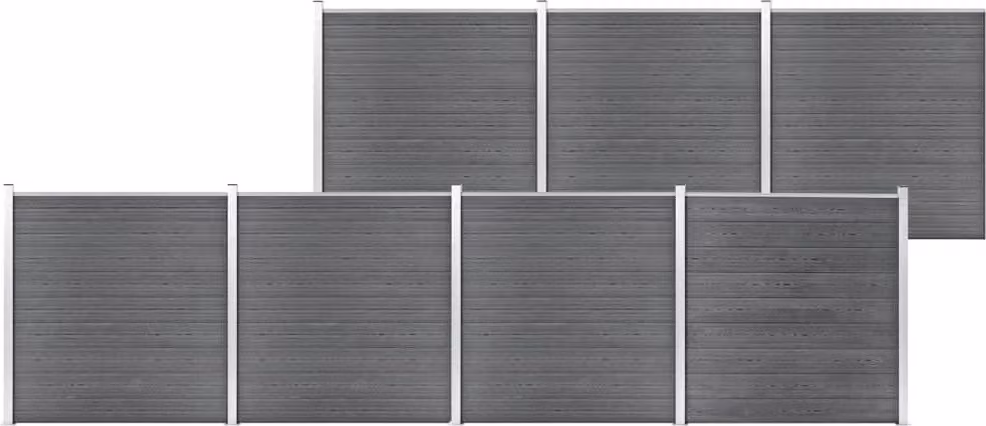 Maison Exclusive - Recinzione da giardino in WPC 1218 x 186 cm, grigio