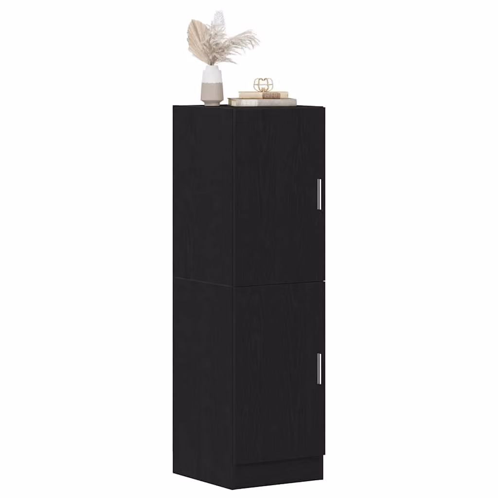 Mobile da cucina vidaXL nero in legno MDF con ante a battente L/P/H: 38 x 41,5 x 131,5 cm