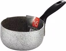 Casseruola in alluminio antiaderente con manico e beccuccio Mamù JANET 2.0 Grigio pietra Diametro: 16,5 cm