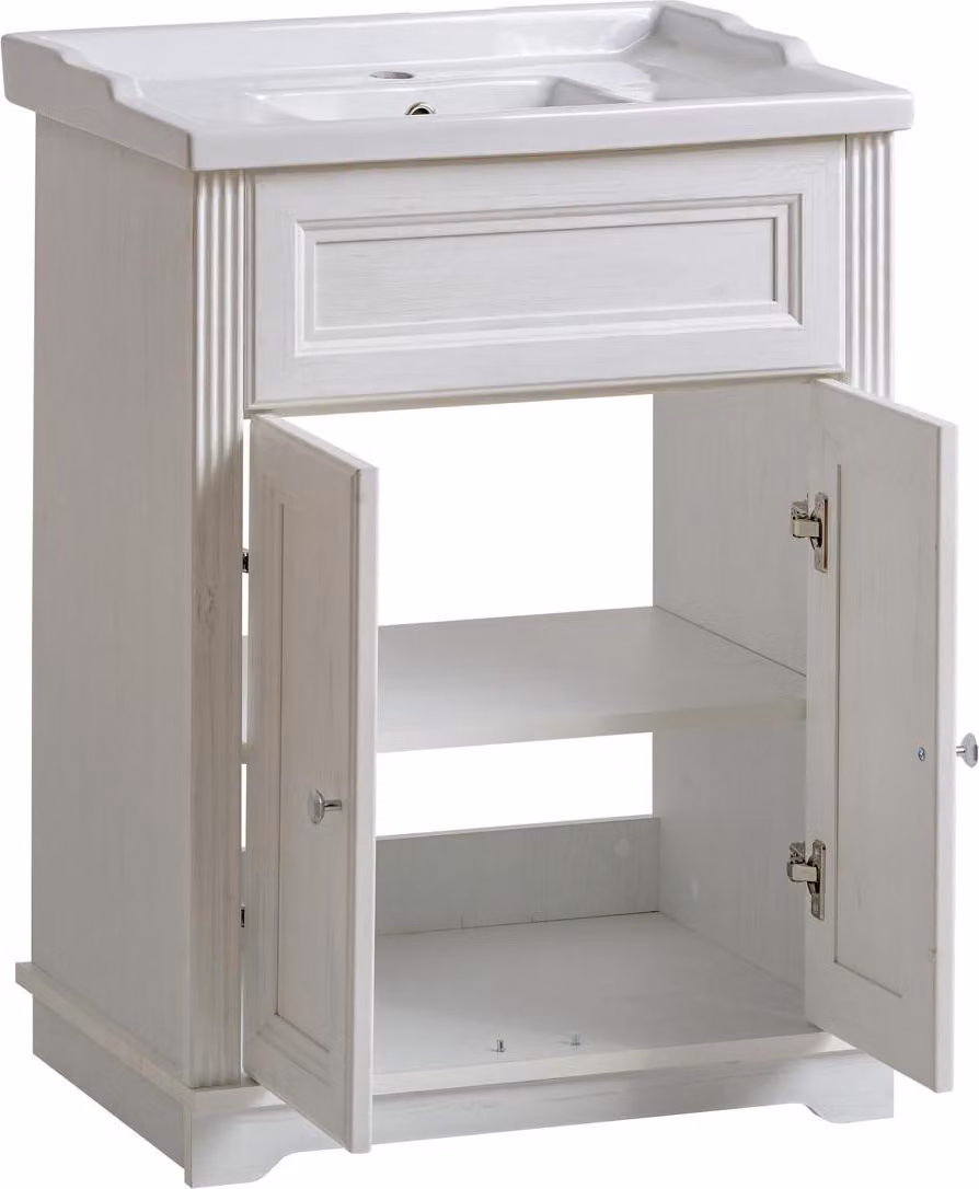 Badmöbel Antik Stil Becken Landhaus Badezimmer 60cm Waschbecken Unterschrank