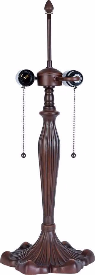 Clayre & Eef lampada base tavolo Tiffany Ø 23x62 cm plastica marrone