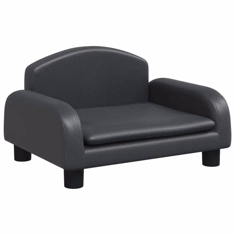 Lettino per Cani Nero 50x40x30 cm in Pelle finta