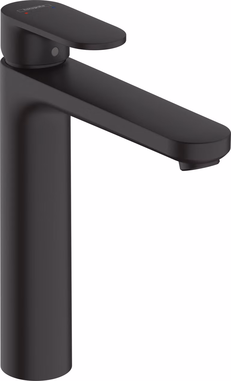 Miscelatore per lavabo Vernis Blend, nero opaco, altezza del beccuccio 190 mm