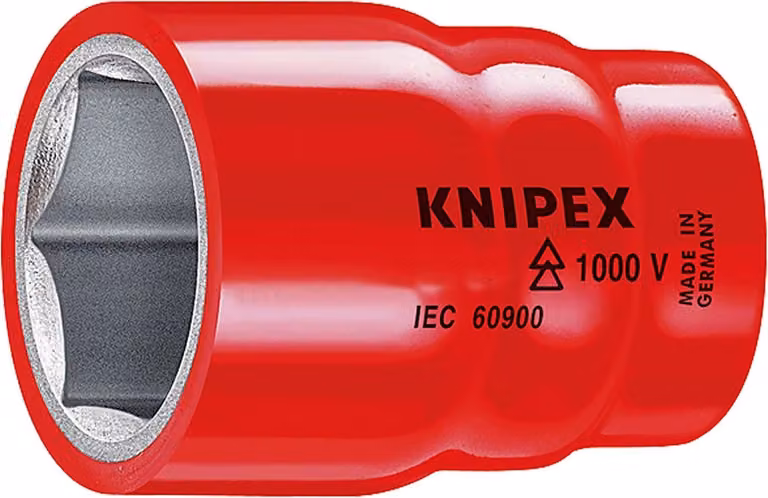 KNIPEX 98 47 27 Bussola per viti a testa esagonale con attacco quadro 1/2" 63 mm