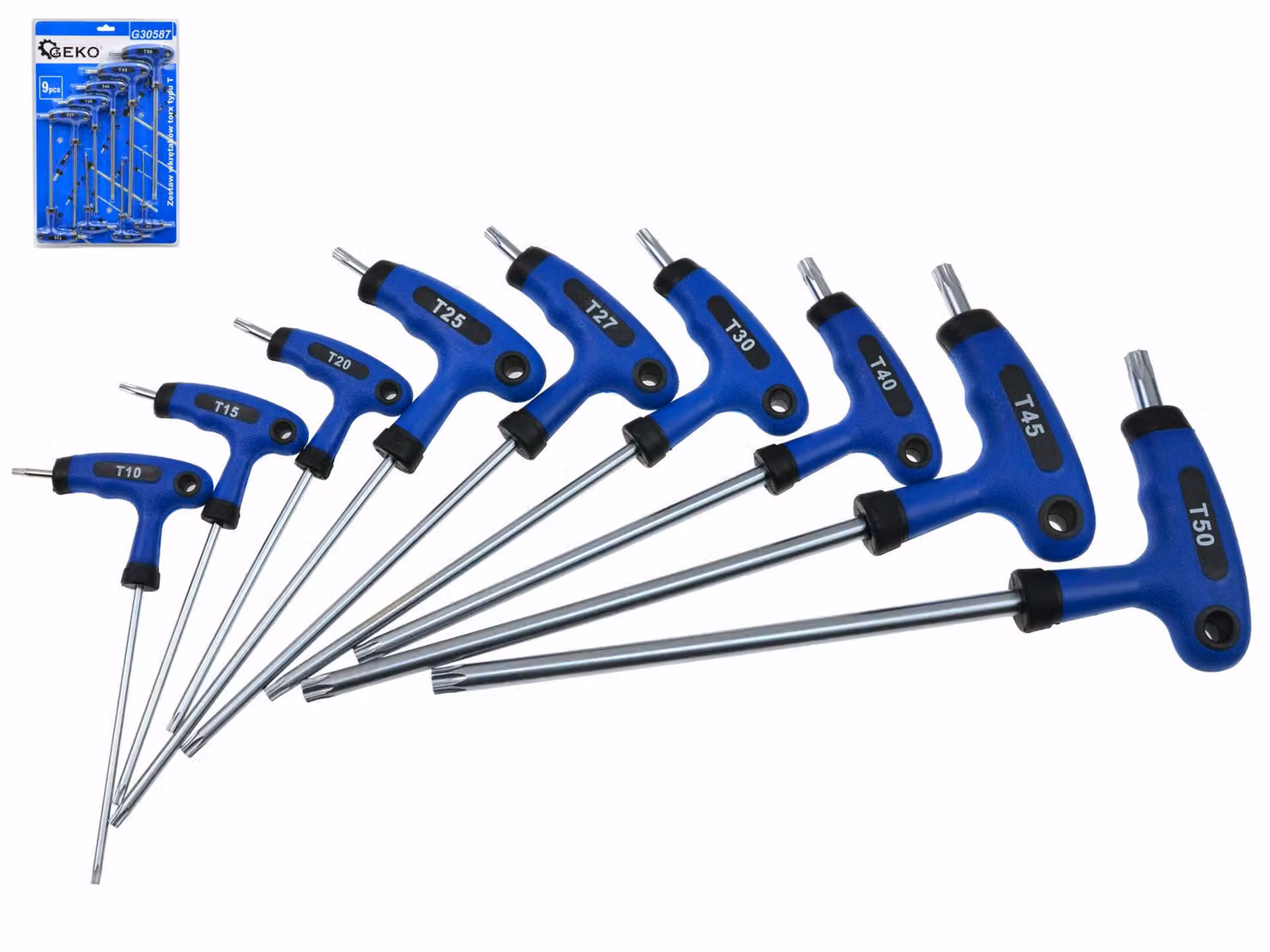 Set di chiavi Torx con impugnatura a L T10 - T50 9 pz