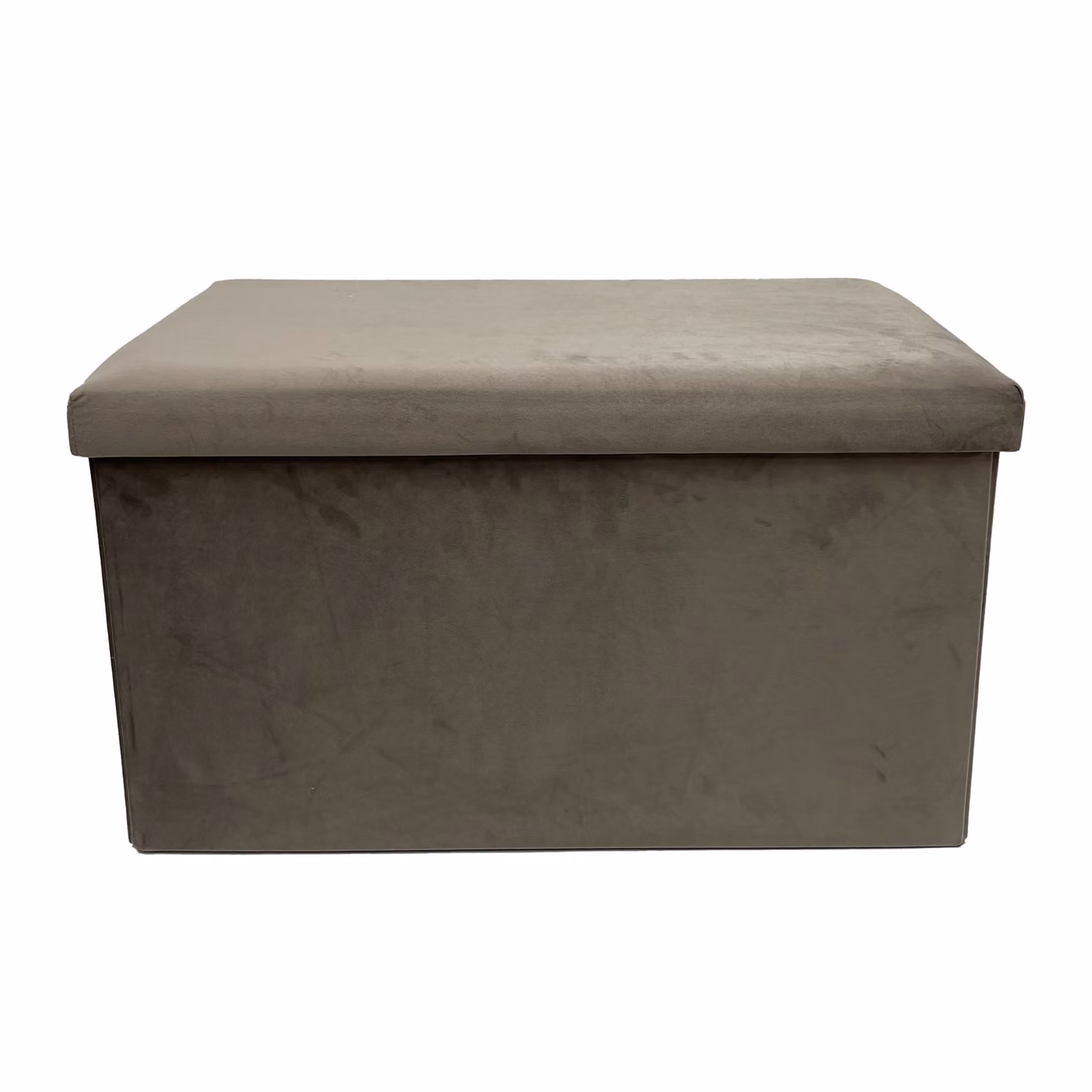 Cassapanca pieghevole in velluto marrone L: 71 cm, P: 40 cm – 2
