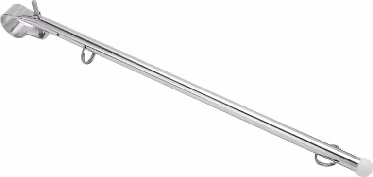 Aste per bandiere da barca Bellissime e pratiche aste in acciaio inossidabile lucidato con montaggio su binario per yacht da diporto - Accessori hardware