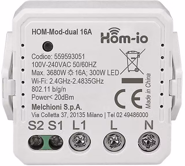 Interruttore Smart WiFi Irradio HOM-Mod-Switch Bianco