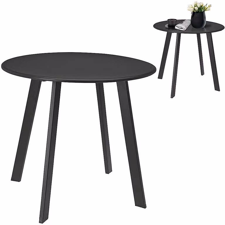 Tavolo da balcone | tavolo da patio | tavolo da giardino | tavolino in METALLO 50 cm grigio