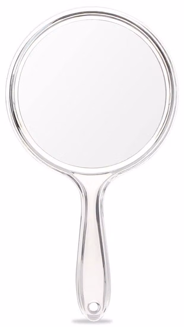 Specchio da trucco portatile a due facce - Specchio ingrandente 3x - Leggero, 150g - Ideale per uso domestico e in viaggio - Specchio per il trucco