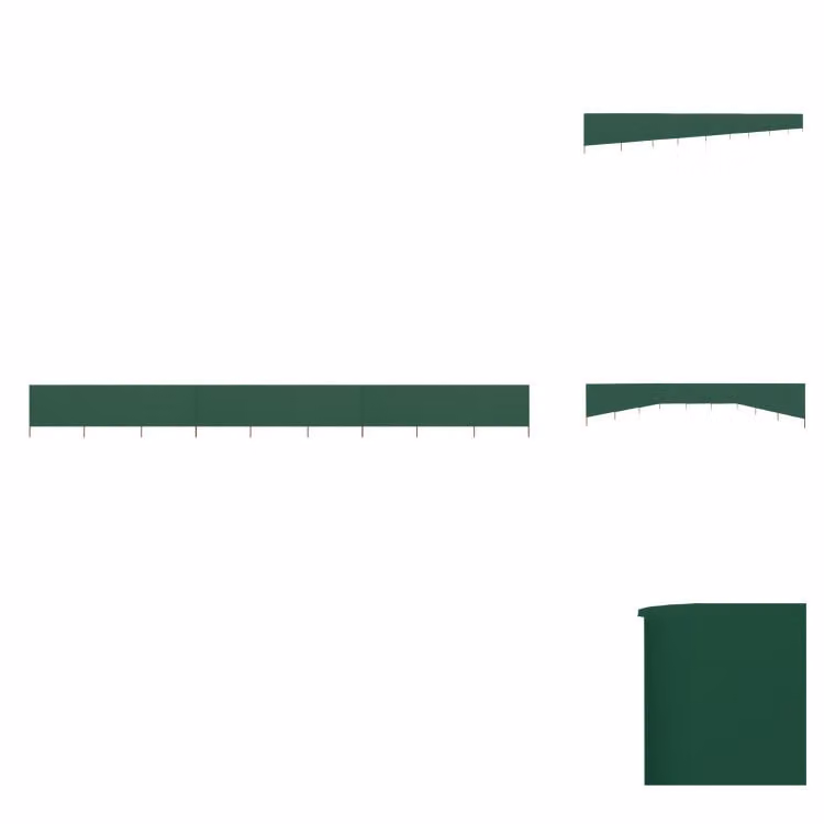 vidaXL 9 pezzi di tessuto frangivento 1200 x 80 cm verde - Ombrelloni e parasole