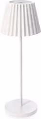 Lampada da tavolo Bizzotto Artika in metallo bianca con luce bianco caldo IP54 H: 36 cm, L: 12,5 cm