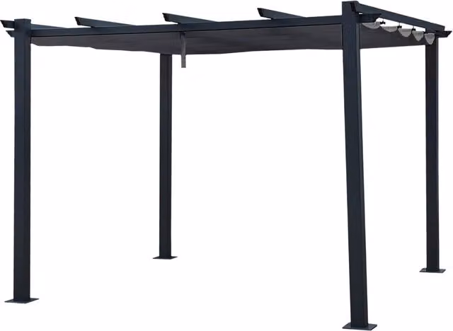 Pergola 3 × 3m CASSIS grigio - struttura in alluminio