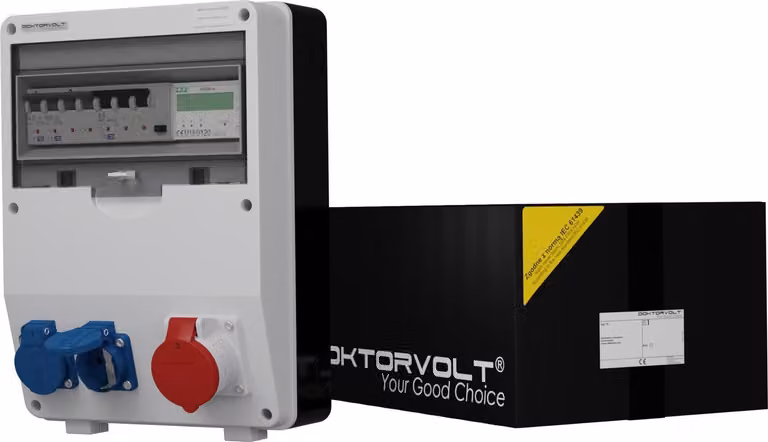 Distributore di corrente TD-S/FI 1x16A 2x230V con contatore MID Doktorvolt 2510