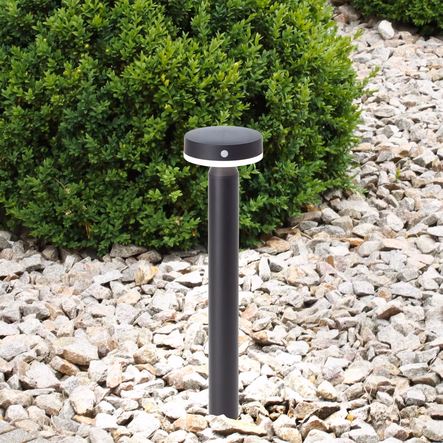 BRILLANTE luce solare nera per esterni MAGUA | incl. picchetto a terra | 4W 350lm 4000K | metallo/plastica