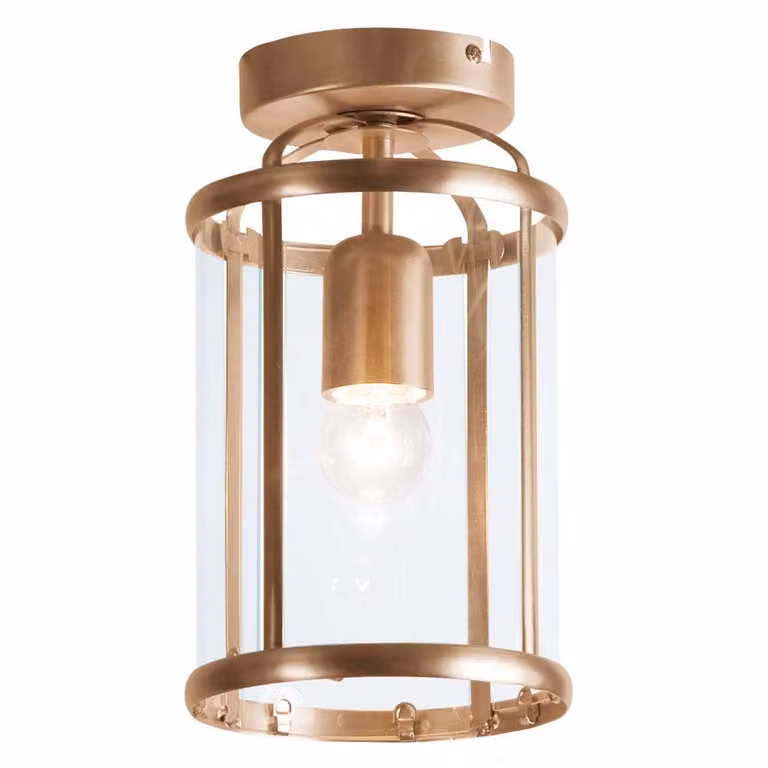 Plafoniera - bronzo - Pimpernel - vetro metallo - Ø 16cm - E27 - 5973BR - Steinhauer