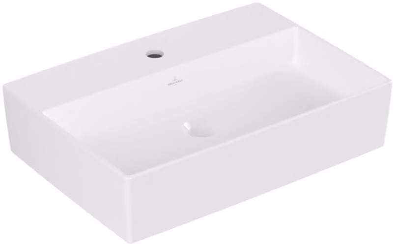 Villeroy & Boch Memento 2.0 lavabo à poser, 1 trou pour robinet, sans trop-plein, non rectifié, 600x420mm, 4A076101, 4A076101