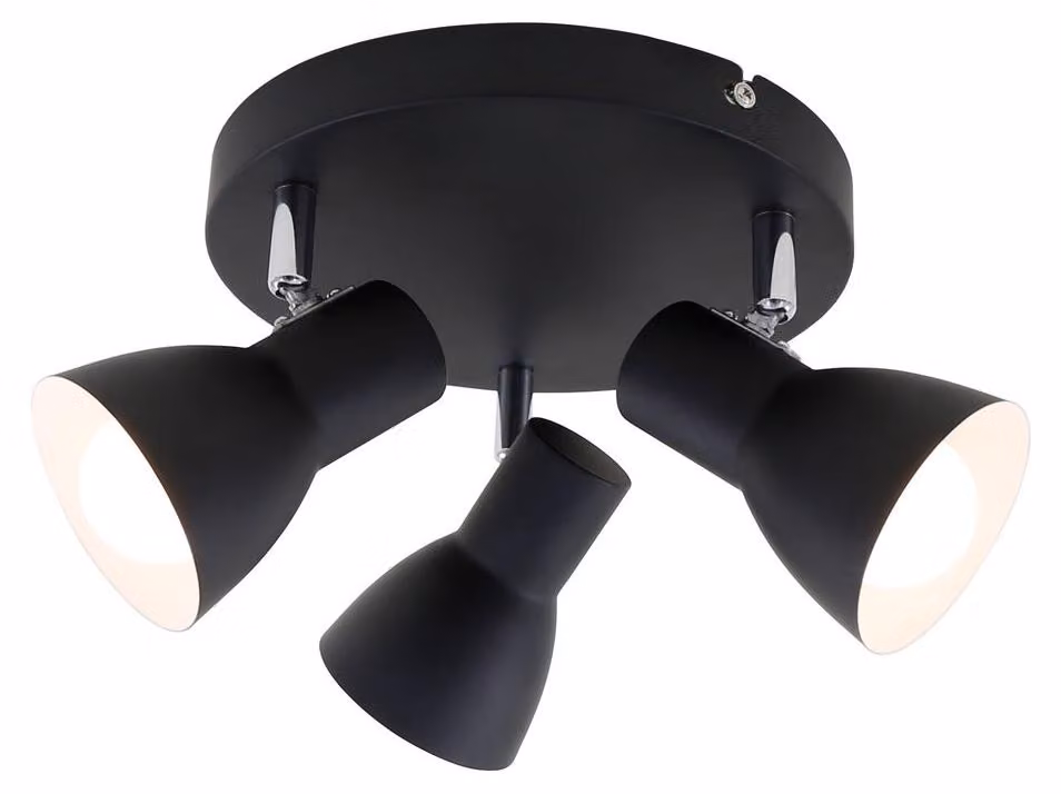 Lampada da soffitto Spot Retro orientabile E14 25 W metallo nero Briloner