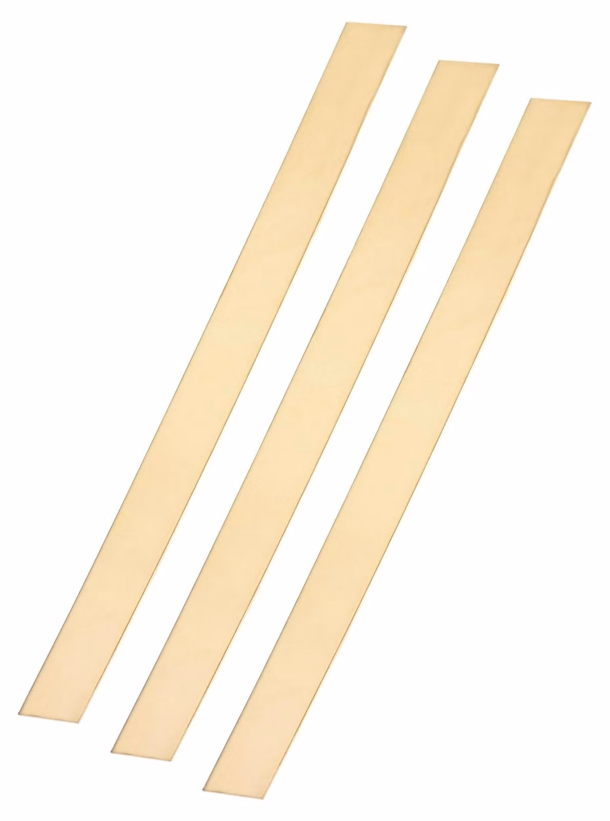 3 barre di ottone H62, 0,6 x 25,5 x 305 mm, barre piatte per progetti fai-da-te