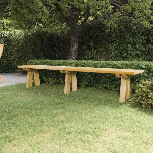 Panchina da Giardino 220 cm in Massello di Pino Impregnato