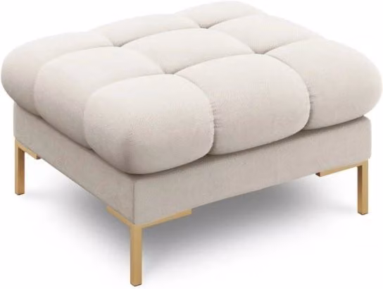 Cosmopolitan Design - Pouf "Bali" in tessuto strutturato beige