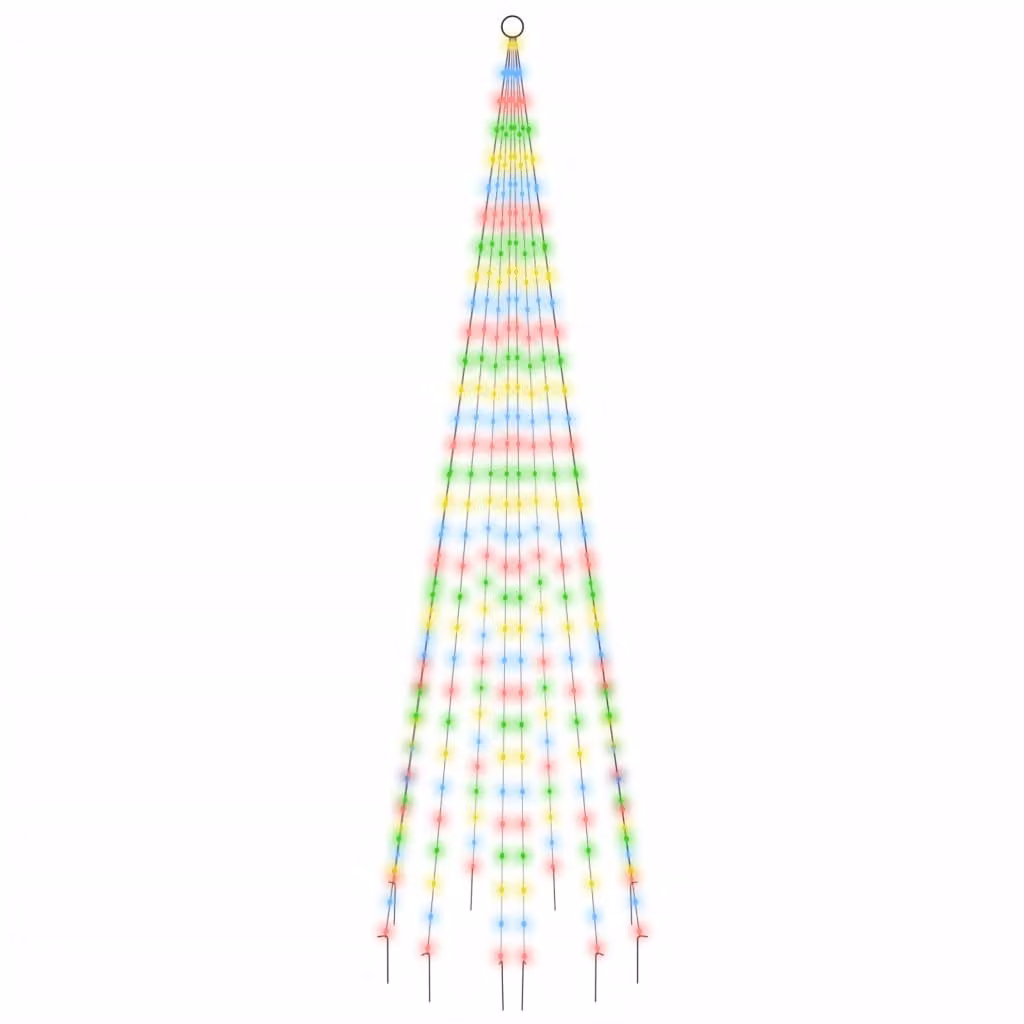 Albero di Natale a LED per pennone Multicolore 310 LED 300 cm