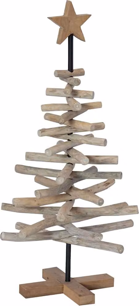 Albero di Natale Marrone 90 cm Legno massello di teak