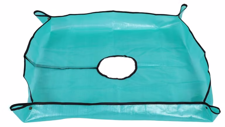 Pellicola per giardinaggio – Pellicola resistente all'acqua e agli strappi, con fori di 7,8 pollici di diametro – 100x100 cm